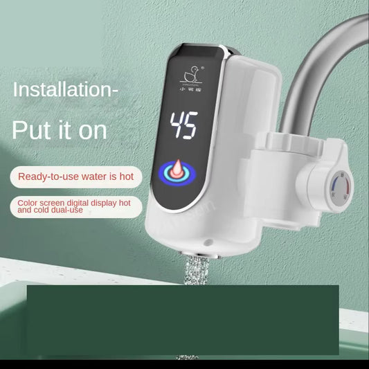 3000W Electric Water Heater Tap Instant Hot Water Faucet Heater Cold Heating Faucet Tankless Instantaneous Water Heater (Random Color)